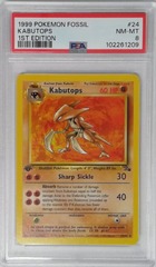 V1743: 1999: Kabutops: 24/62: 1ST Edition: fossil: PSA: 8: NM-MT: 102261209